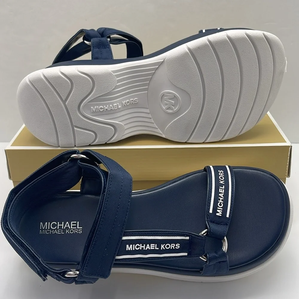 MICHAEL KORS Katrina Nylon Sport Sandal Navy  New